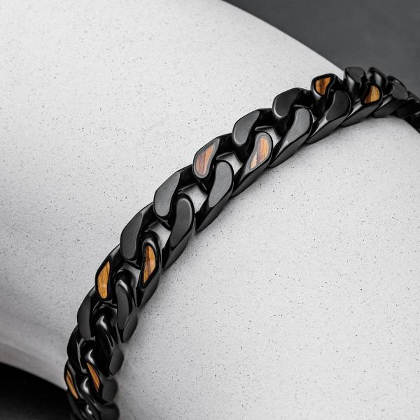 HOLZKERN | Armband Bandlett Bodyguards (Zebranoholz / Schwarz)