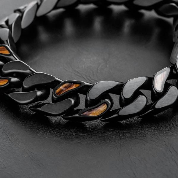 Preview: HOLZKERN | Armband Bandlett Bodyguards (Zebranoholz / Schwarz)