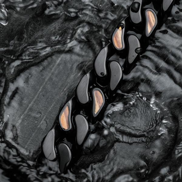 HOLZKERN | Armband Bandlett Bodyguards (Zebranoholz / Schwarz)