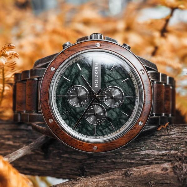 HOLZKERN | Camelot Coel Herren Holzarmbanduhr Chronograph