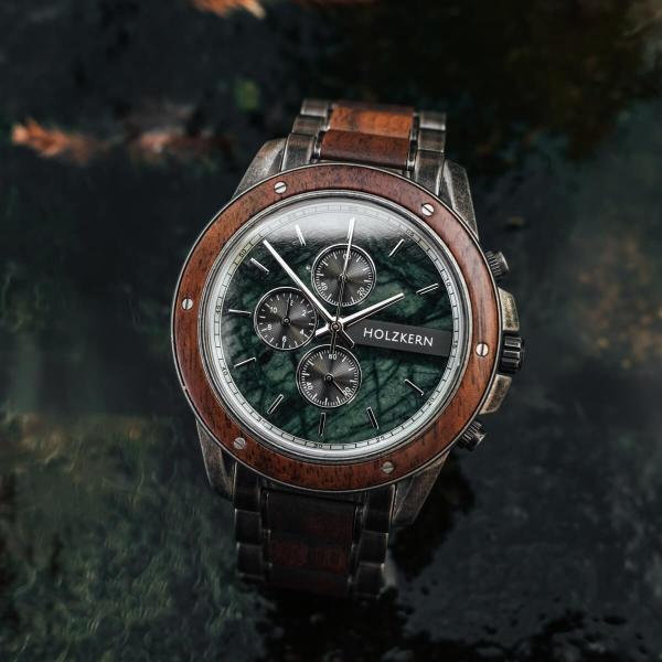 HOLZKERN | Camelot Coel Herren Holzarmbanduhr Chronograph