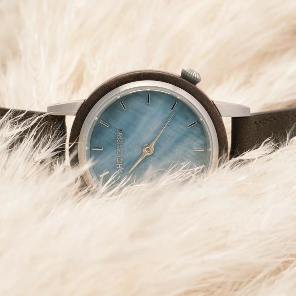 HOLZKERN Cote d´Azur Küsten Damen Holzarmbanduhr