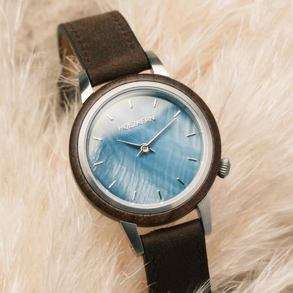 HOLZKERN Cote d´Azur Küsten Damen Holzarmbanduhr