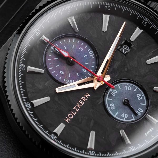 HOLZKERN | Darkmagic Herren Chronograph (Carbon / Schwarz)