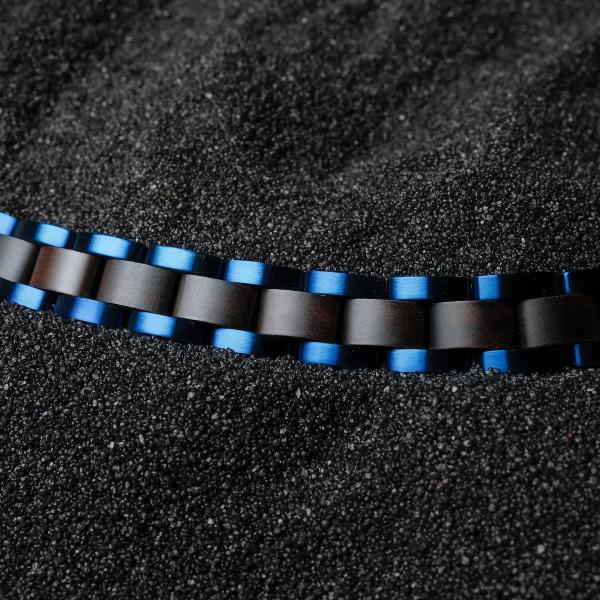 HOLZKERN | Armband Bandlet Dreiklang Ahornholz Blau