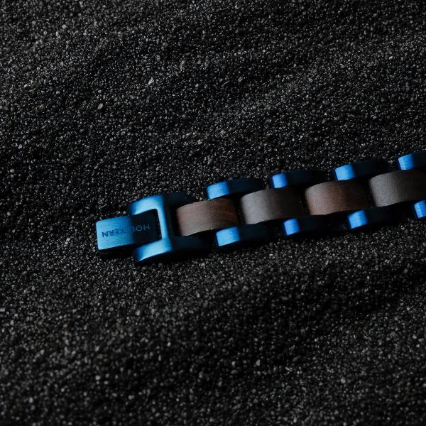HOLZKERN | Armband Bandlet Dreiklang Ahornholz Blau