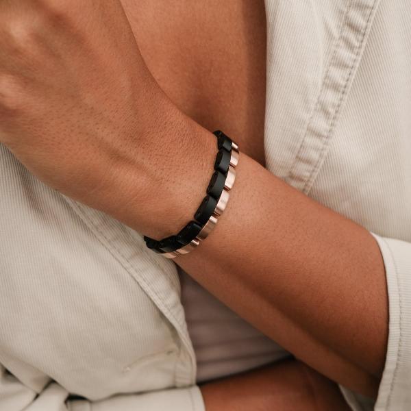 HOLZKERN | Bandlet Armband Duett Ahornholz Roséold