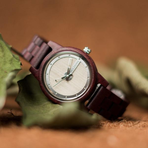 Preview: HOLZKERN Eiger Gipfelstürmer Damen Holzarmbanduhr