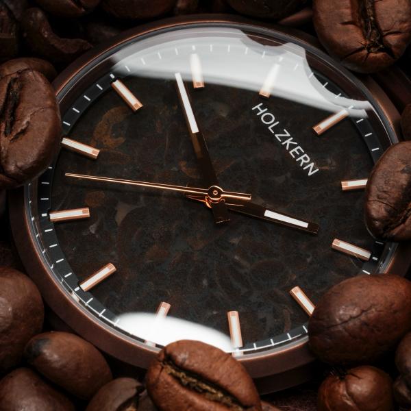HOLZKERN | Espressino Herren Armbanduhr (Kaffee / Ahorn)