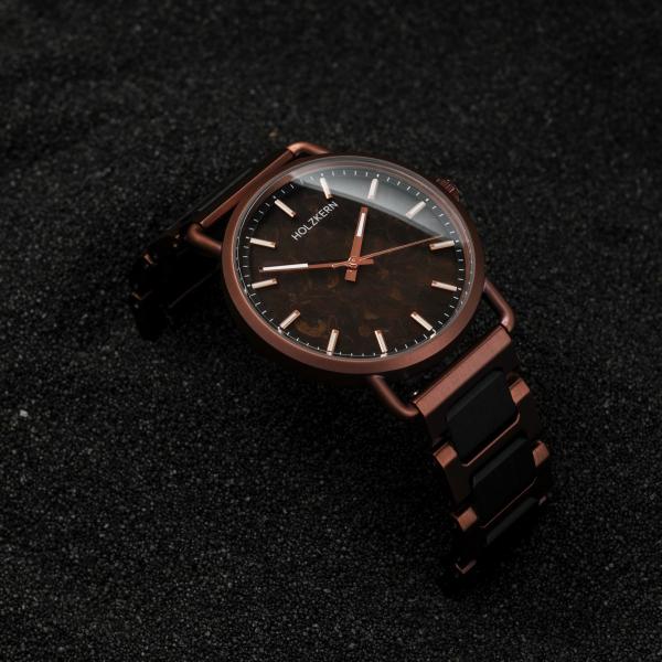 HOLZKERN | Espressino Herren Armbanduhr (Kaffee / Ahorn)