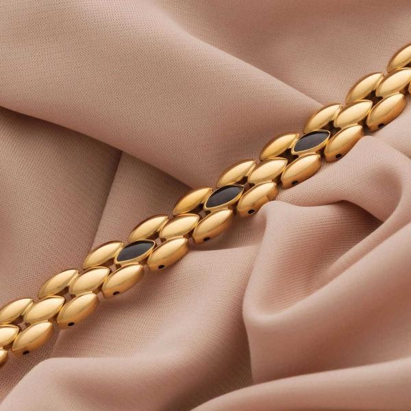 HOLZKERN | Armband Bandlett Fairylights (Ahorn / Gold)