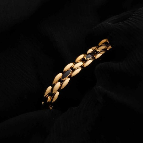 HOLZKERN | Armband Bandlett Fairylights (Ahorn / Gold)