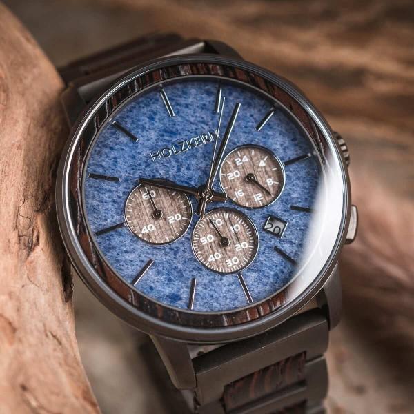 HOLZKERN | Shape Foster Herren Chronograph Holzarmbanduhr