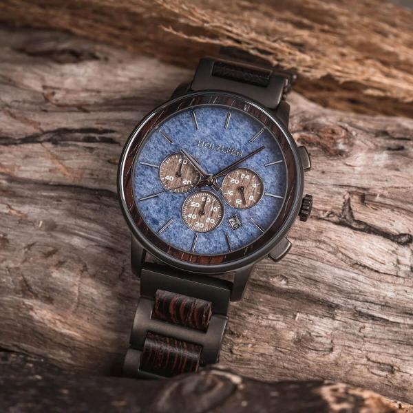 HOLZKERN | Shape Foster Herren Chronograph Holzarmbanduhr