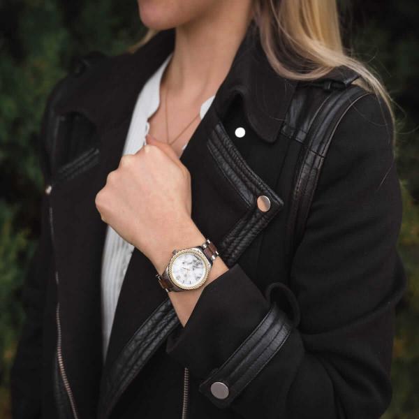 HOLZKERN | Heather Hanami Damen Holzarmbanduhr