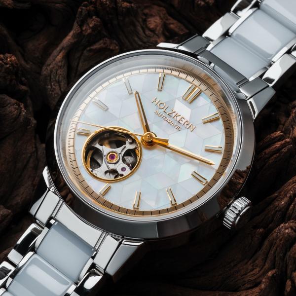 HOLZKERN | Cristals Kaleidoscopic Damen Automatikarmbanduhr