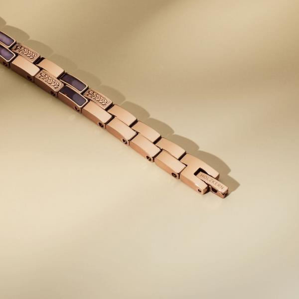 HOLZKERN | Armband Bandlett Kensington (Amethyst / Roségold)