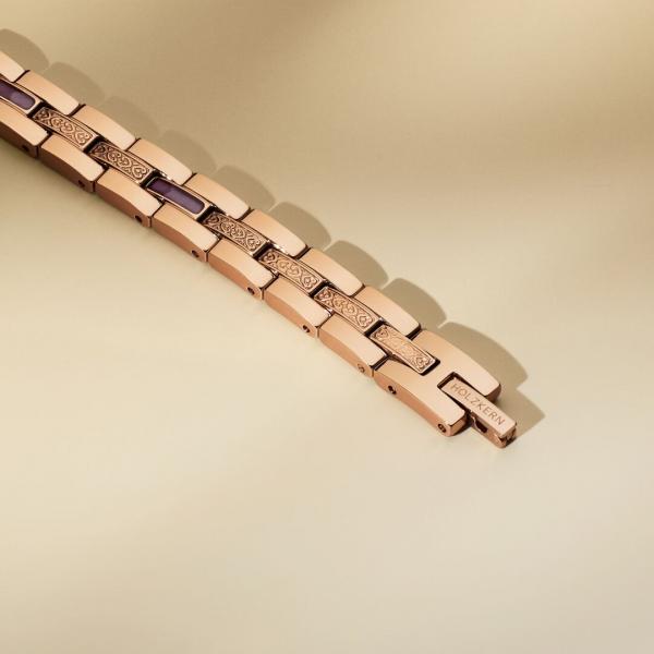 HOLZKERN | Armband Bandlett Kensington (Amethyst / Roségold)
