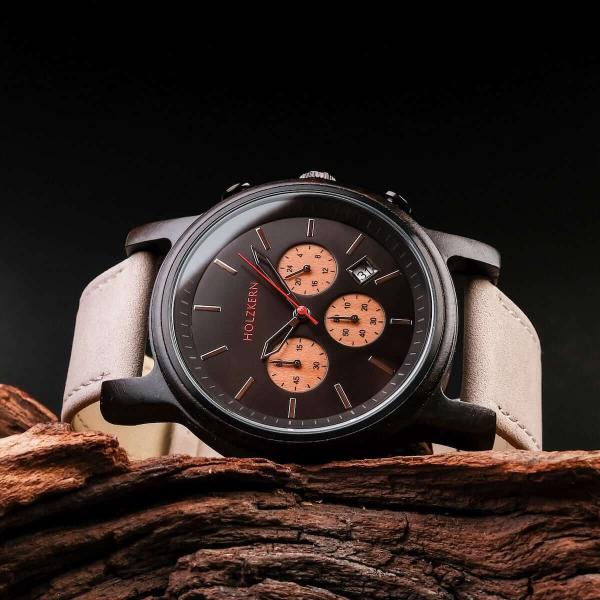 HOLZKERN Lichtung Waldlauf Herren Chronograph (grau)