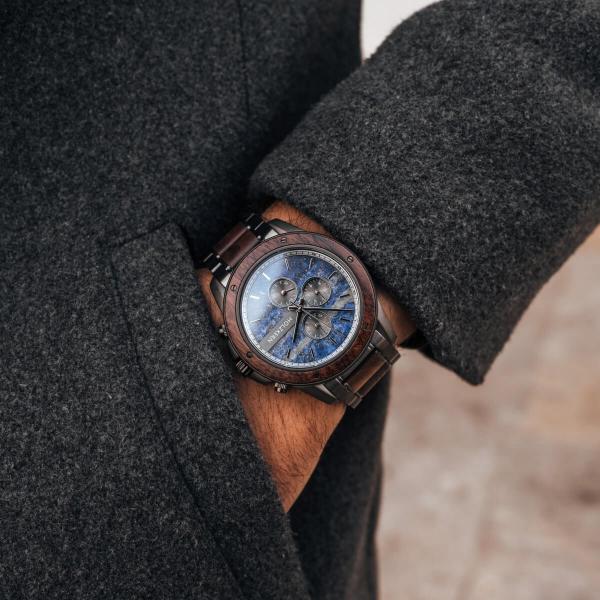 HOLZKERN | Camelot Lionel Herren Holzarmbanduhr Chronograph