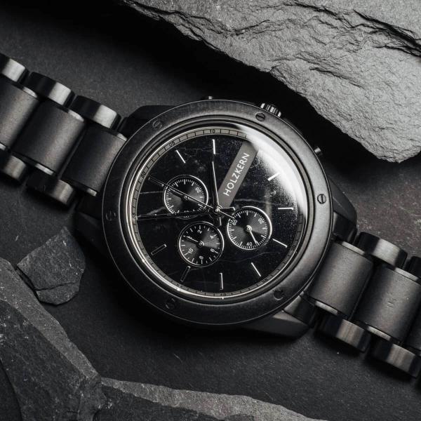 HOLZKERN | Camelot Lucan Herren Holzarmbanduhr Chronograph