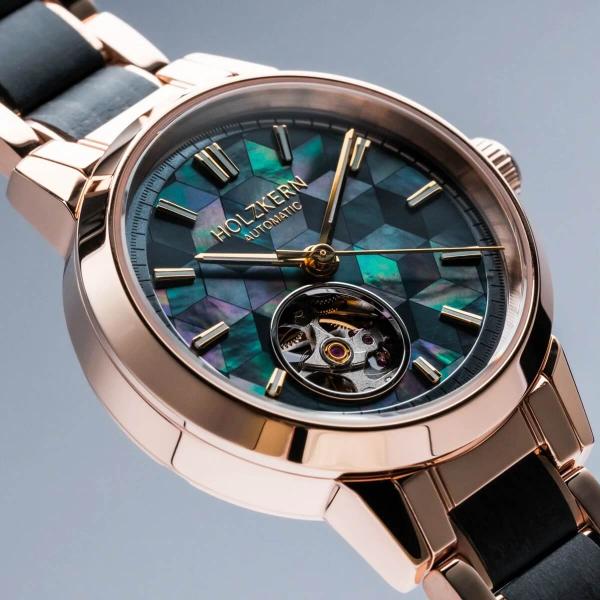 HOLZKERN | Luminaire Kaleidoscopic Damen Automatikarmbanduhr