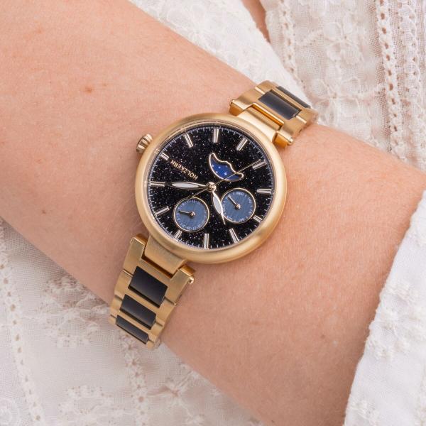 HOLZKERN | Moonbow Damen Armbanduhr (Aventurin / Ahorn)