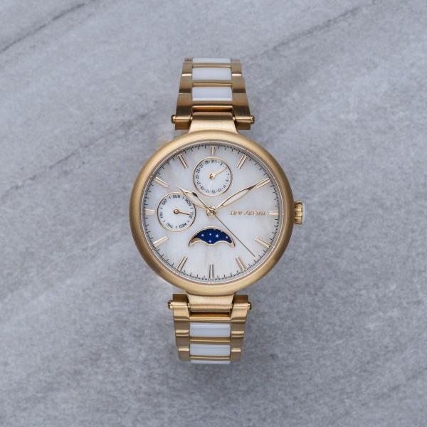 HOLZKERN | Moonbow Damen Armbanduhr (Marmor / Keramik)