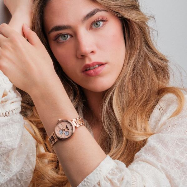 HOLZKERN | Moonbow Damen Armbanduhr (Quarzit / Walnuss)