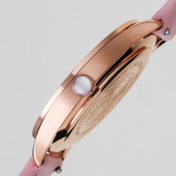 HOLZKERN | Moonray Damen Armbanduhr (Perlmutt / Rosa)