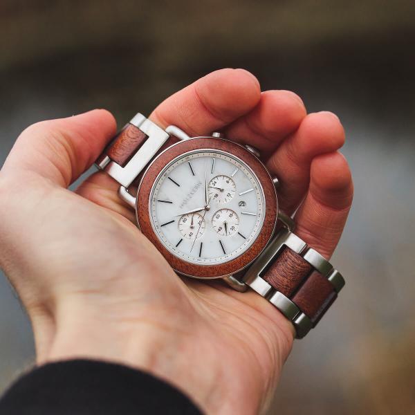 HOLZKERN Nebelschleier Horizont Herren Chronograph