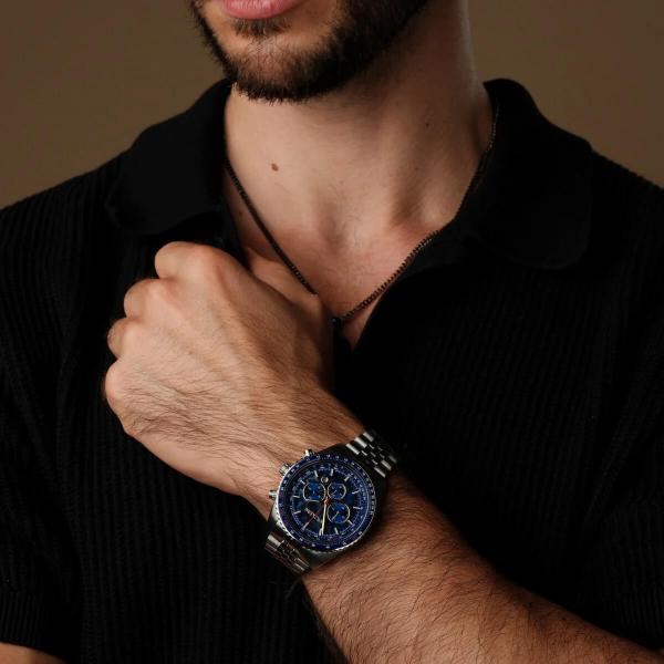 HOLZKERN | Openhorizon Herren Chronograph (blau)