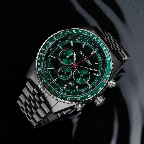 HOLZKERN | Openhorizon Herren Chronograph (grün)