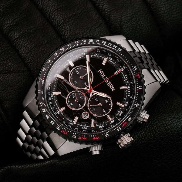 HOLZKERN | Openhorizon Herren Chronograph (schwarz)