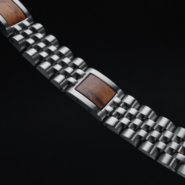 Preview: HOLZKERN | Armband Bandlett Pentachord (Koaholz / Silber)