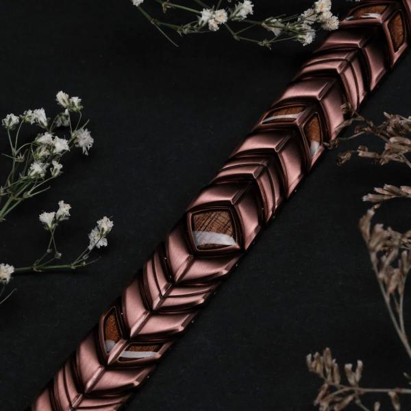 HOLZKERN | Bandlet Armband Prelude Walnussholz Kupfer