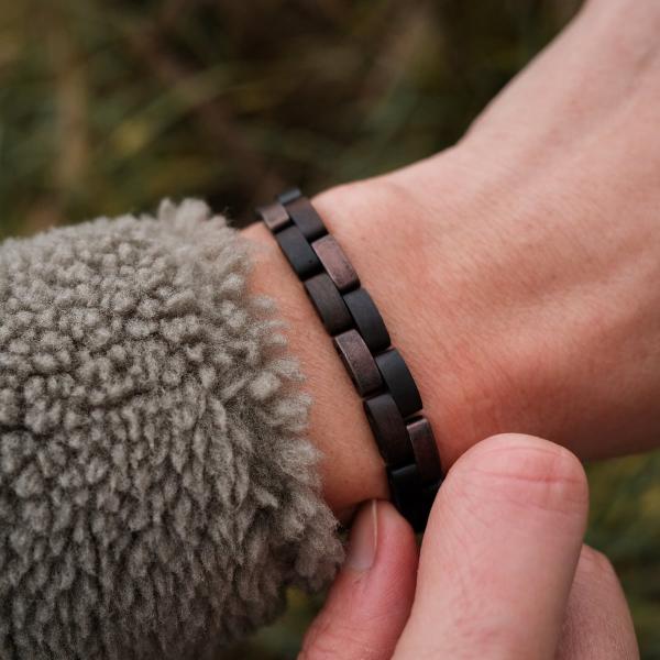 HOLZKERN Armband Bandlet Rondo Ahornholz Antikkupfer