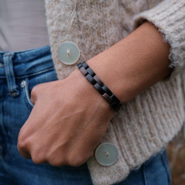 HOLZKERN Armband Bandlet Rondo Ahornholz Antikkupfer