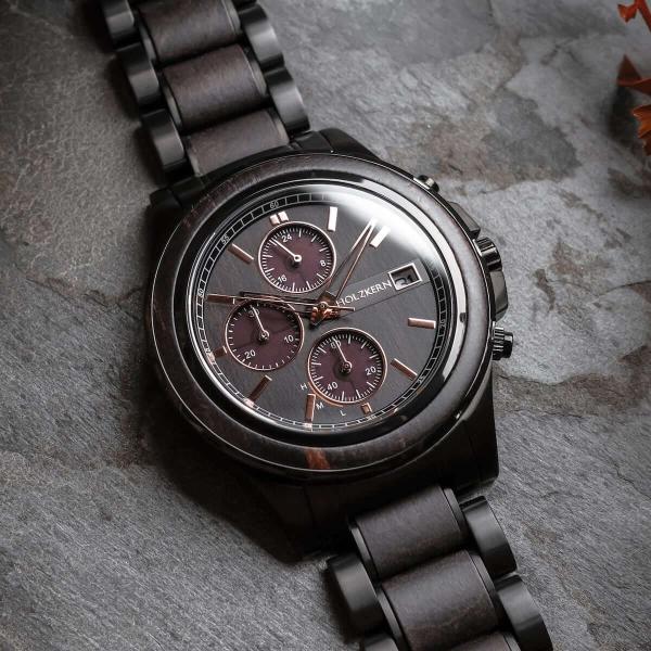 HOLZKERN | Serengeti Sundown Herren Solar Chronograph