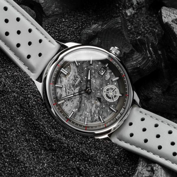 Preview: HOLZKERN | Star Trek DS9 Herren Armbanduhr (Marmor / Hellgrau)