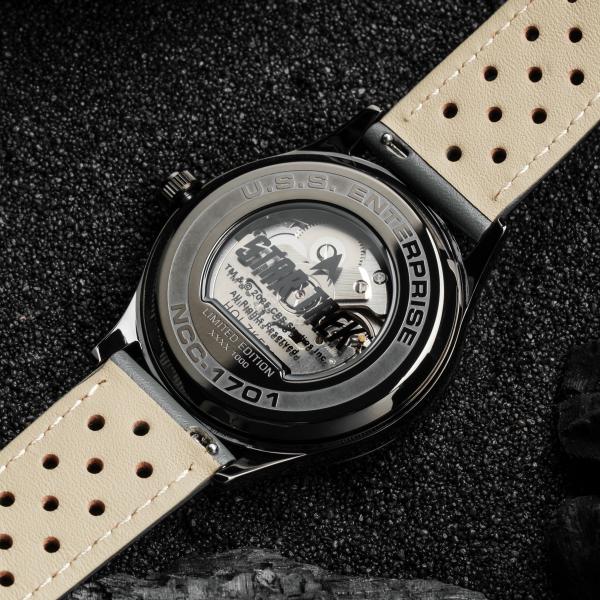 HOLZKERN | Star Trek NCC 1701 Herren Armbanduhr (Jade / Dunkelgrau)