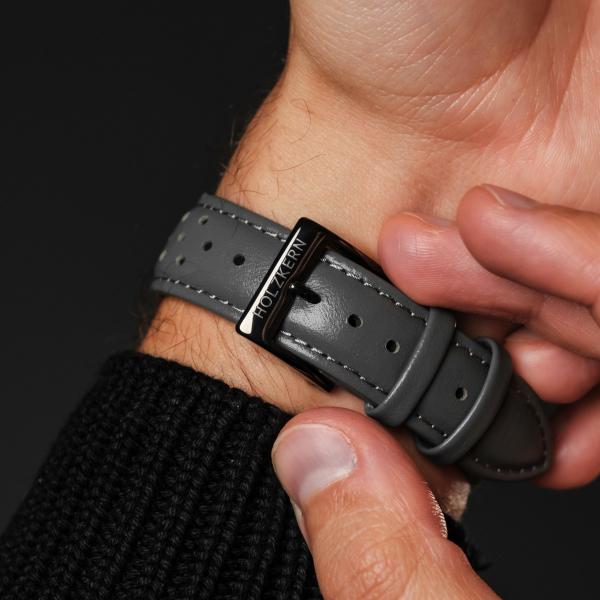 HOLZKERN | Star Trek NCC 1701 Herren Armbanduhr (Jade / Dunkelgrau)