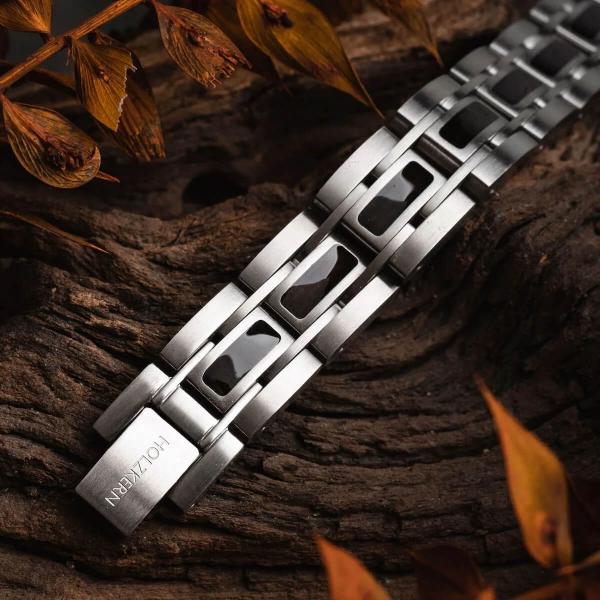 HOLZKERN | Tremolo (Ahornholz / Silber) Armband Bandlett