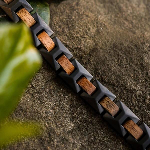 HOLZKERN | Armband Bandlett Verismo (Marmor / Grau)