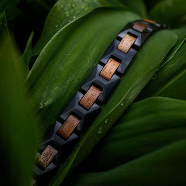 HOLZKERN | Armband Bandlett Verismo (Marmor / Grau)