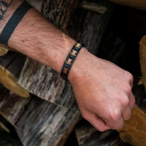 HOLZKERN | Armband Bandlett Verismo (Marmor / Grau)