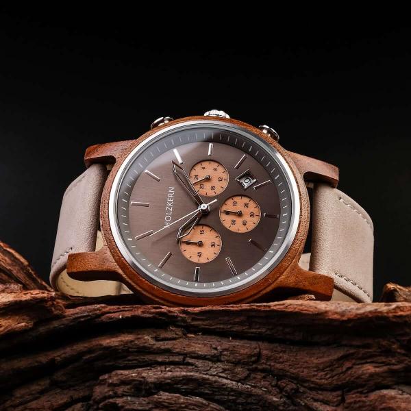 HOLZKERN Waldweg Waldlauf Herren Chronograph