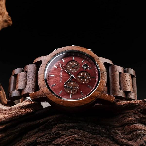 HOLZKERN Wildrebe Waldlauf Herren Chronograph