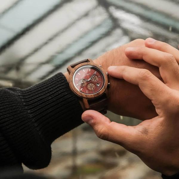 HOLZKERN Wildrebe Waldlauf Herren Chronograph