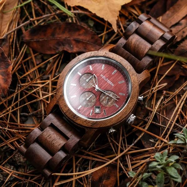 HOLZKERN Wildrebe Waldlauf Herren Chronograph